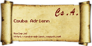 Csuba Adrienn névjegykártya